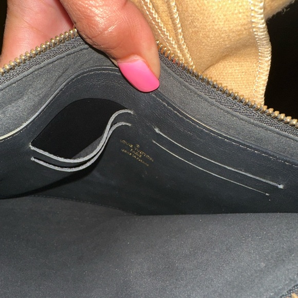 Louis Vuitton Brown Monogram Pouch with Red Trim - Picture 7 of 7